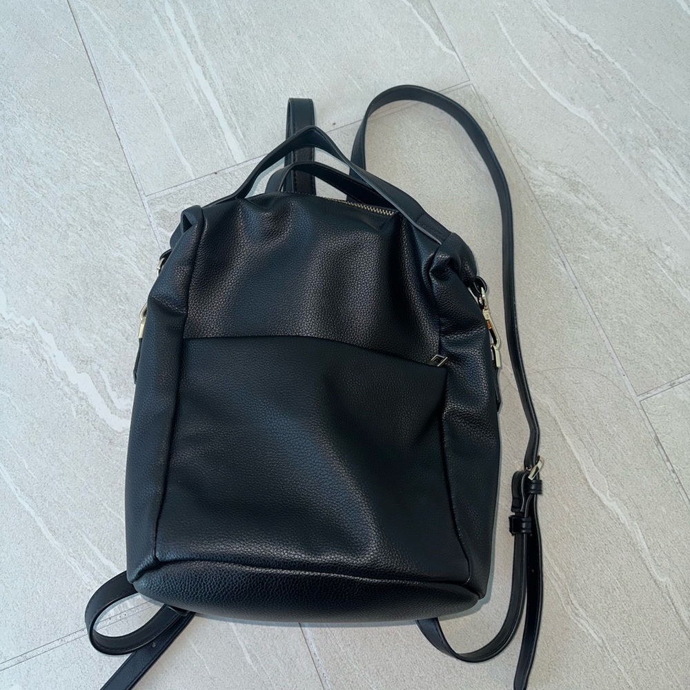 Stylish Target Leather Black Backpack